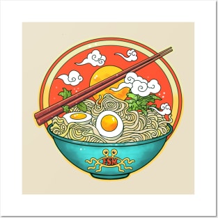 Pastafarian ramen noodles Posters and Art